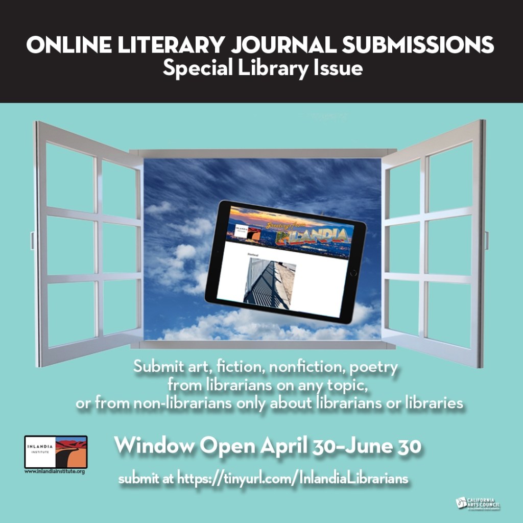 A computer screen floating in clouds as seen through a window.